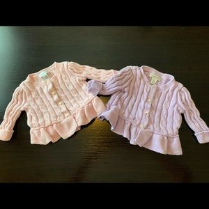 Ralph Lauren infant sweaters.  Pink and purple 3M